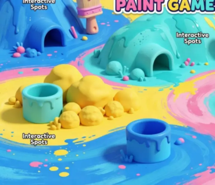 Painted level overview from Hide and Seek Paint Game: Hunt